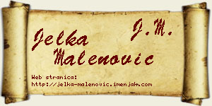Jelka Malenović vizit kartica